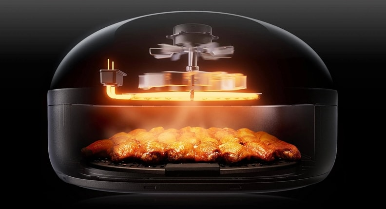 food display case heating element for rapid heating